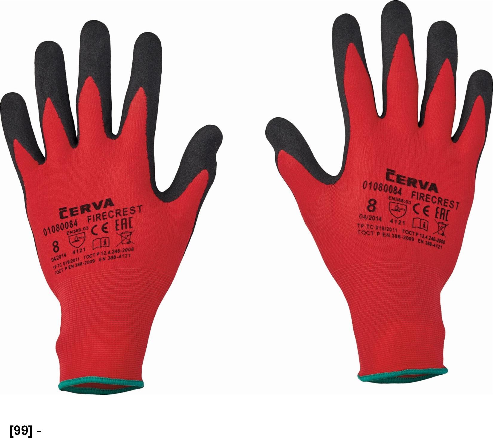 CERVA FIRECREST - rękawice mechaniczne powlekane 7