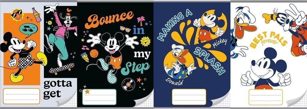 Beniamin Zeszyt A5/16K linia potrójna kol, Mickey (20szt)