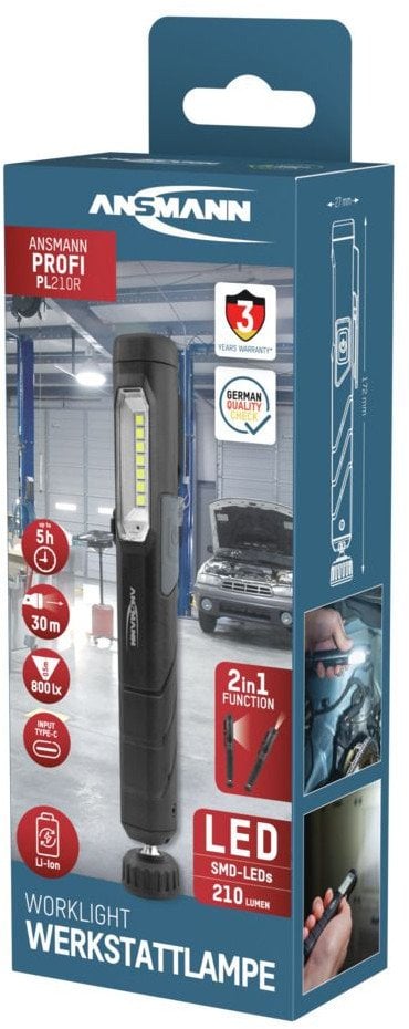 Lampa warsztatowa Ansmann PL210R,210lm, aku