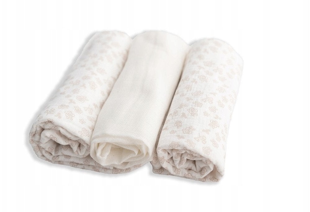 Pielucha MUSLIN DESIGN druk 3 pak, roz. 70x80