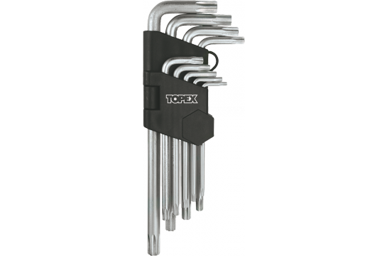 Topex Zestaw kluczy trzpieniowych torx typ L T10-T50 9szt. (35D961)