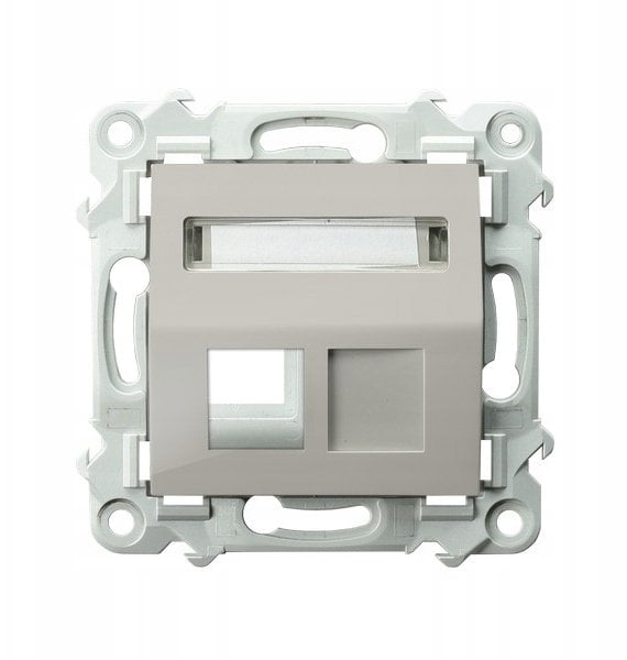 SZAFIR Obudowa gniazda pojedynczego typu Keystone skośna kaszmirowy beż GPK-1ZS/p/83