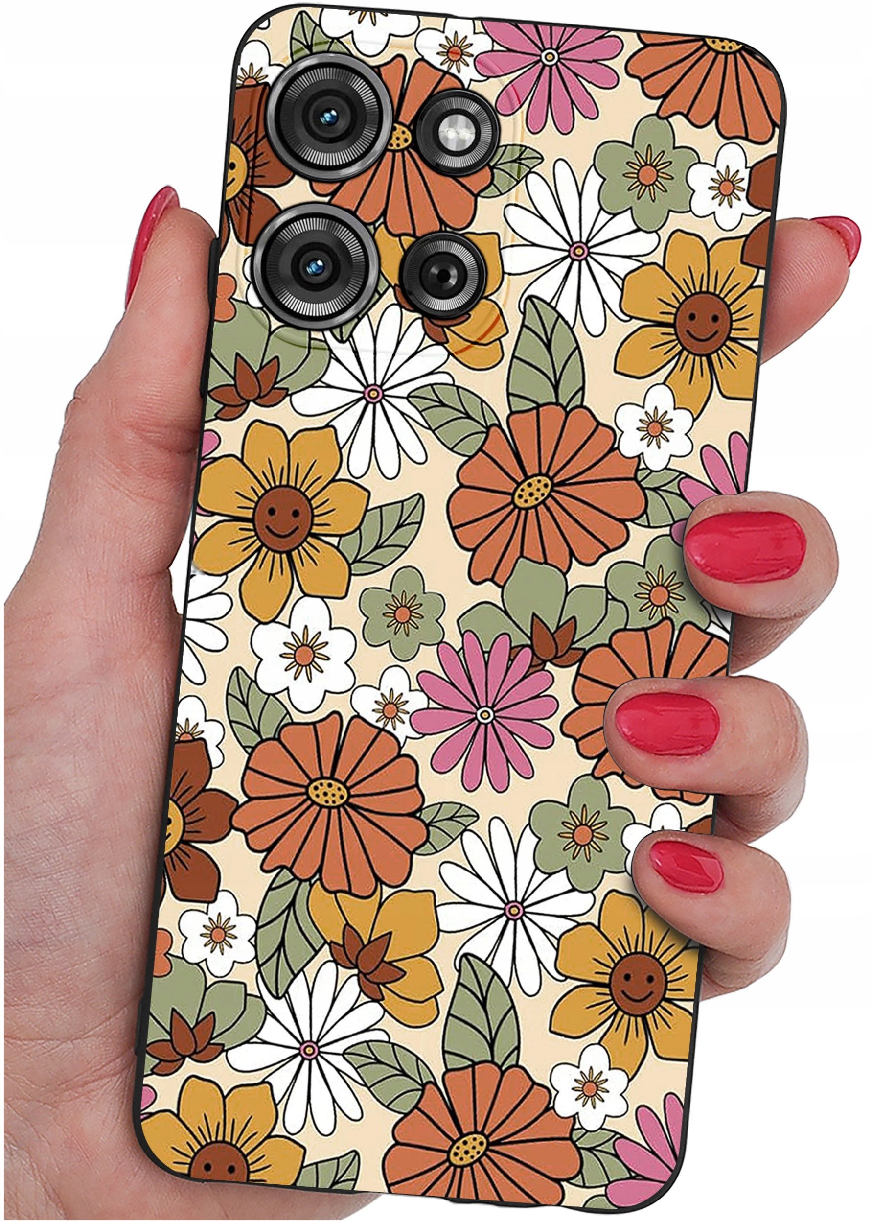 Etui do Motorola G75 5G | WZORY | SILIKONOWE MATT SZKŁO 9H