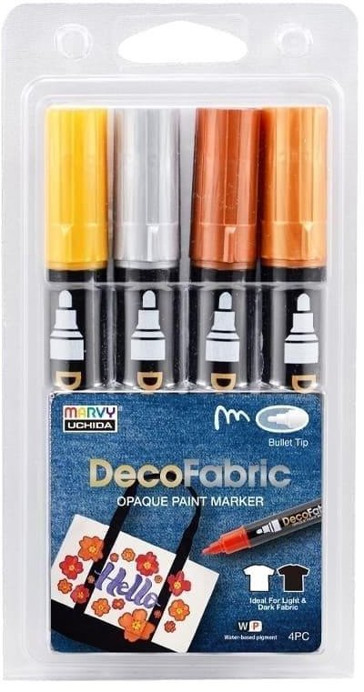 Markery do dekorowania tekstyliów 4 kolory