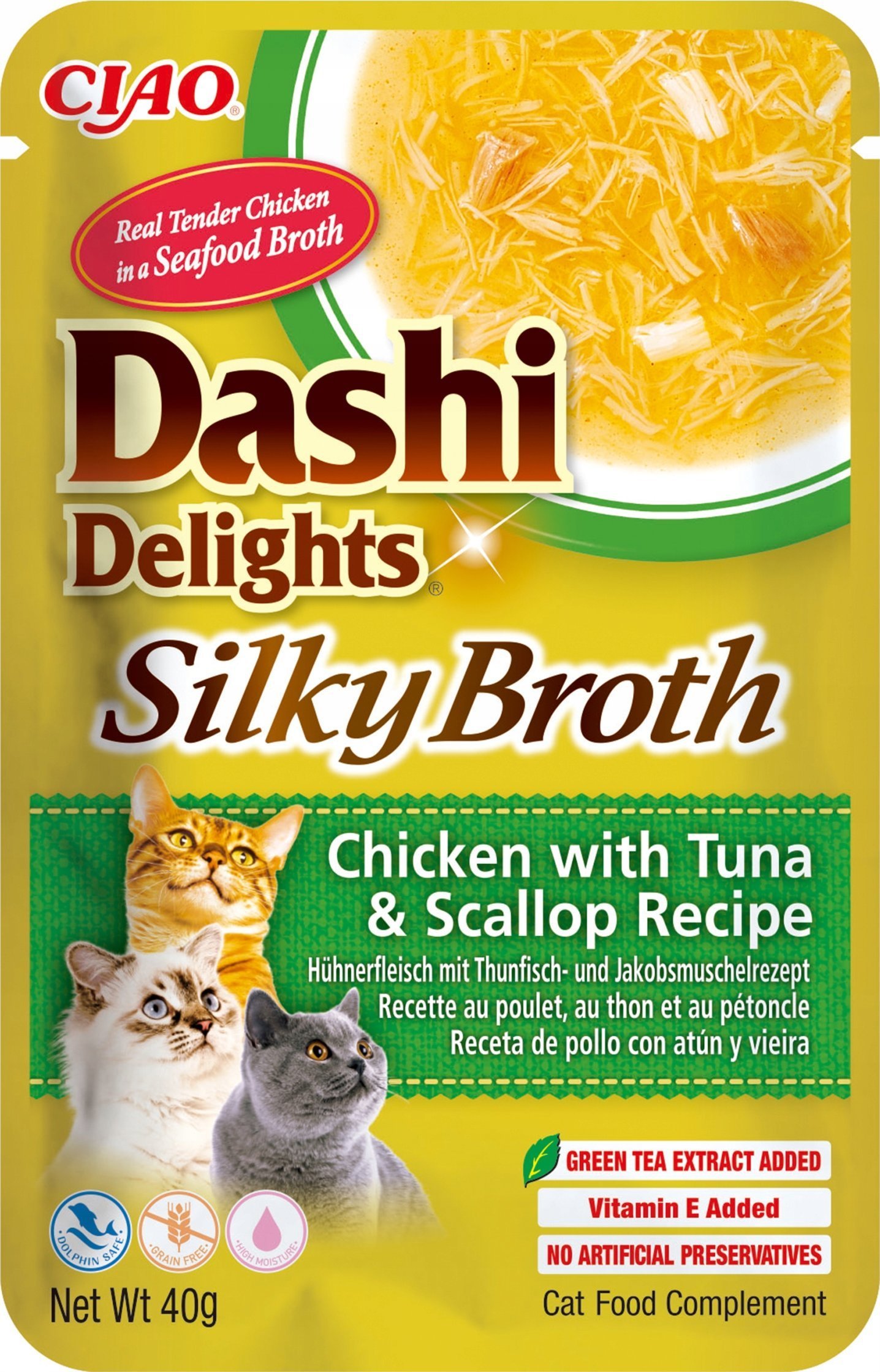 INABA CAT DASHI DELIGHTS SILKY CHICK.TUN&SCAL 40g
