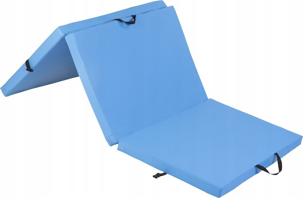 Navas Materac gimnastyczny 3-częściowy 195 cm x 120 cm x 6 cm niebieski