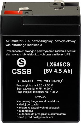 Lamex Akumulator żelowy 6V 4,5Ah