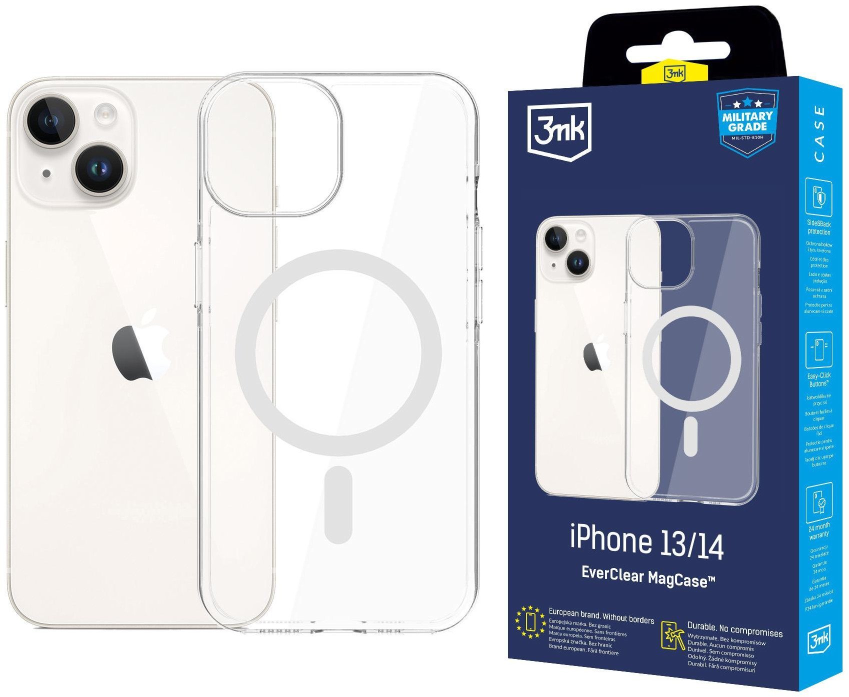 Etui 3MK EverClear MagCase do Apple iPhone 13/14