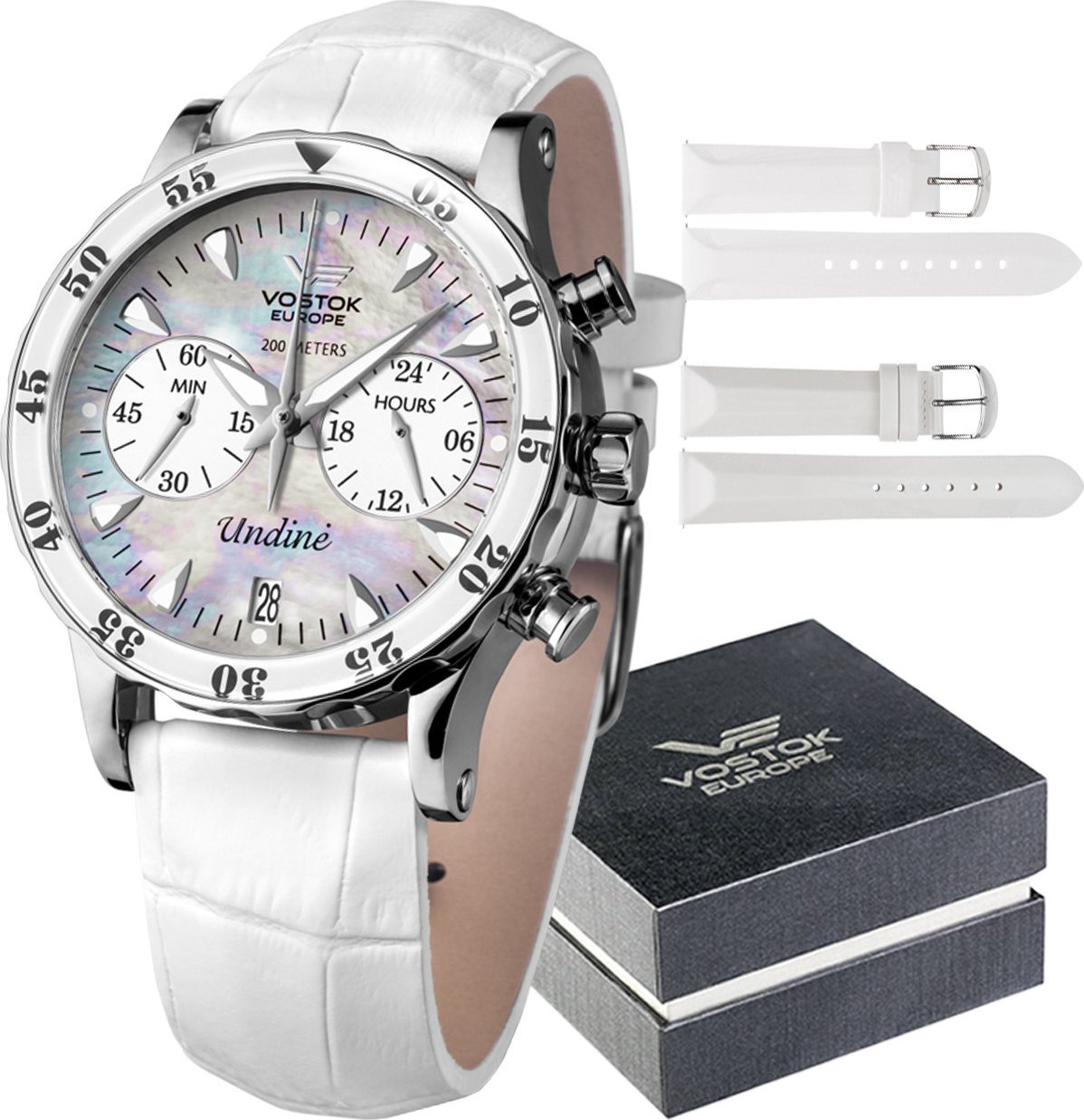 Zegarek Vostok Europe Zegarek damski Vostok Europe VK64-515A671 biały