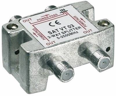 Goobay Rozdzielacz sygnału SAT splitter 1x F / 3x F 5-2500MHz (67002)