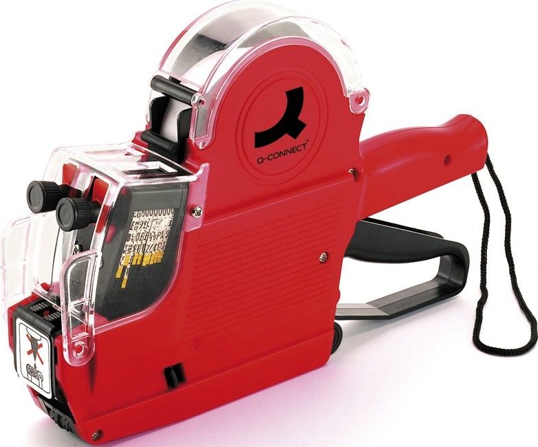 Q-Connect Metkownica Q-CONNECT, dwurzędowa, 10 znaków, czerwona - 5705831007116