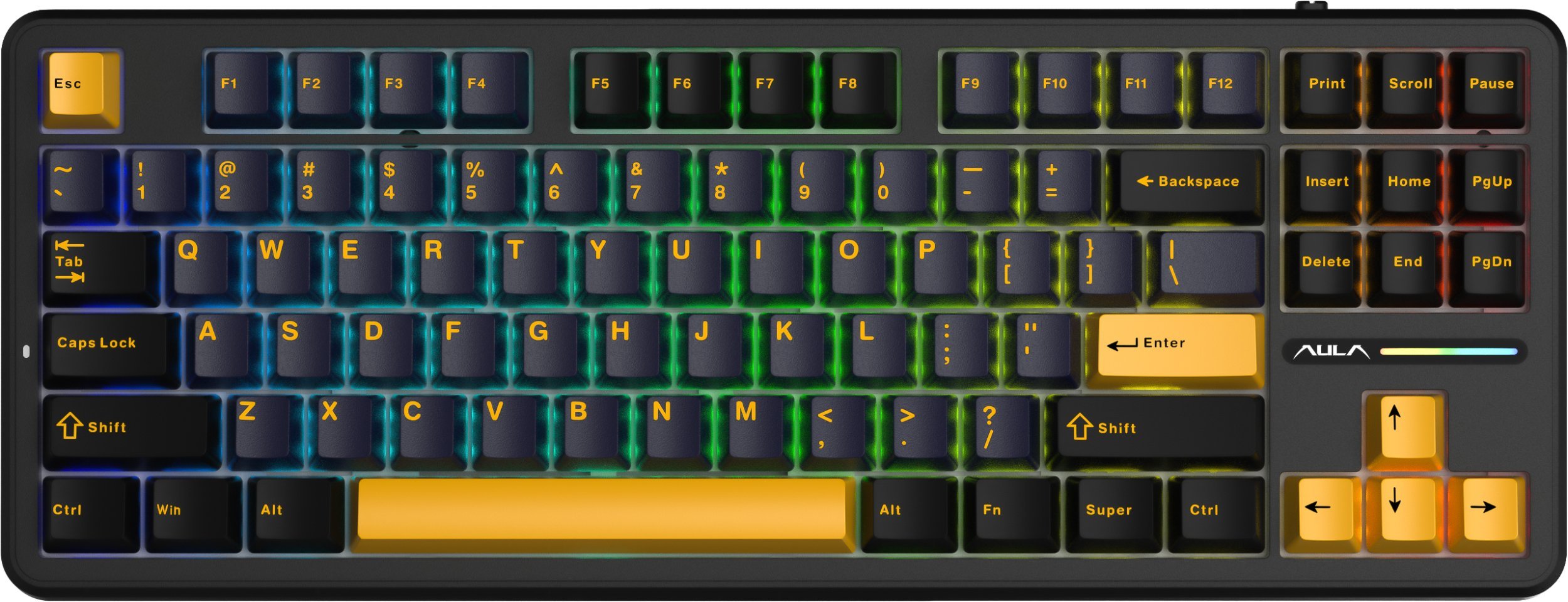 Klawiatura Aula F87 GrayWood V3 (AUF87-TB-GW)