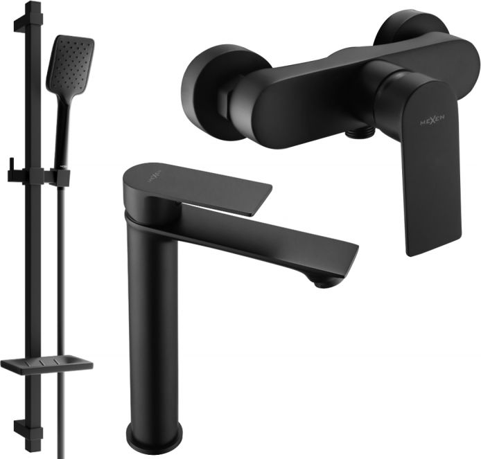Mexen Mexen Royo DQ62 zestaw prysznicowy, czarny - 72214DQ62-70