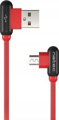 Kabel USB Natec USB-A - microUSB 1 m Czerwony (NKA-1199)