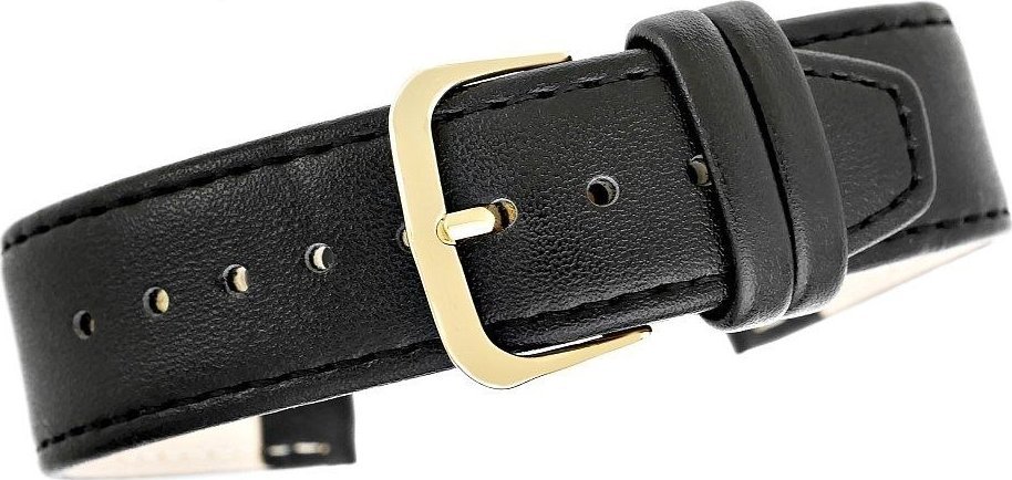 Pasek do zegarka CLASSIC - skóra 22 mm 4999-22XXL-1Z Czarny