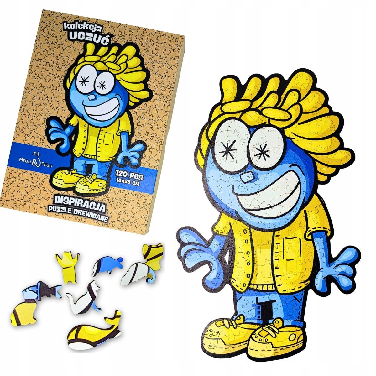 PUZZLE DREWNIANE DLA DZIECI DOROSŁYCH 120 ELEMENTÓW INSPIRACJA PREZENT