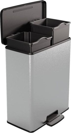 Kosz na śmieci Curver na pedał srebrny (3253921129023)