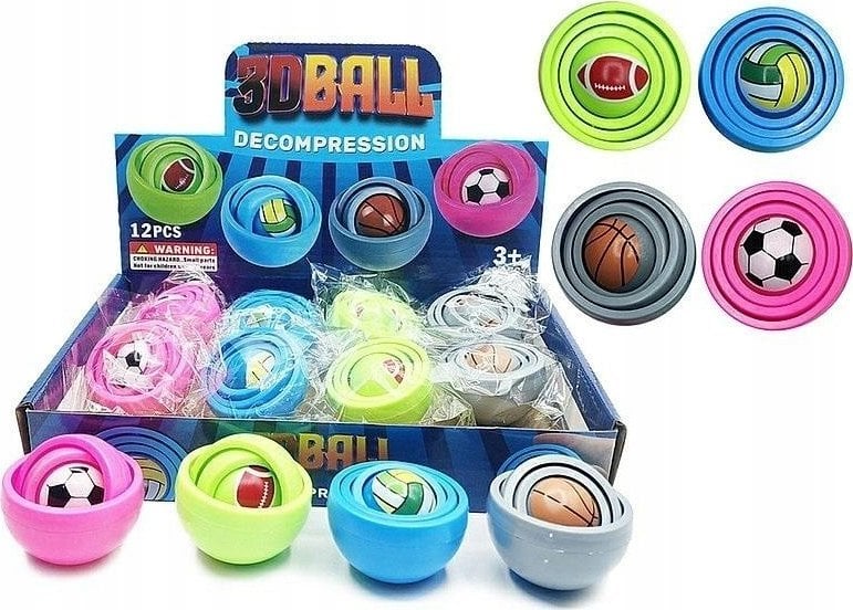 Teka Piłeczka antystresowa 3D (12szt)