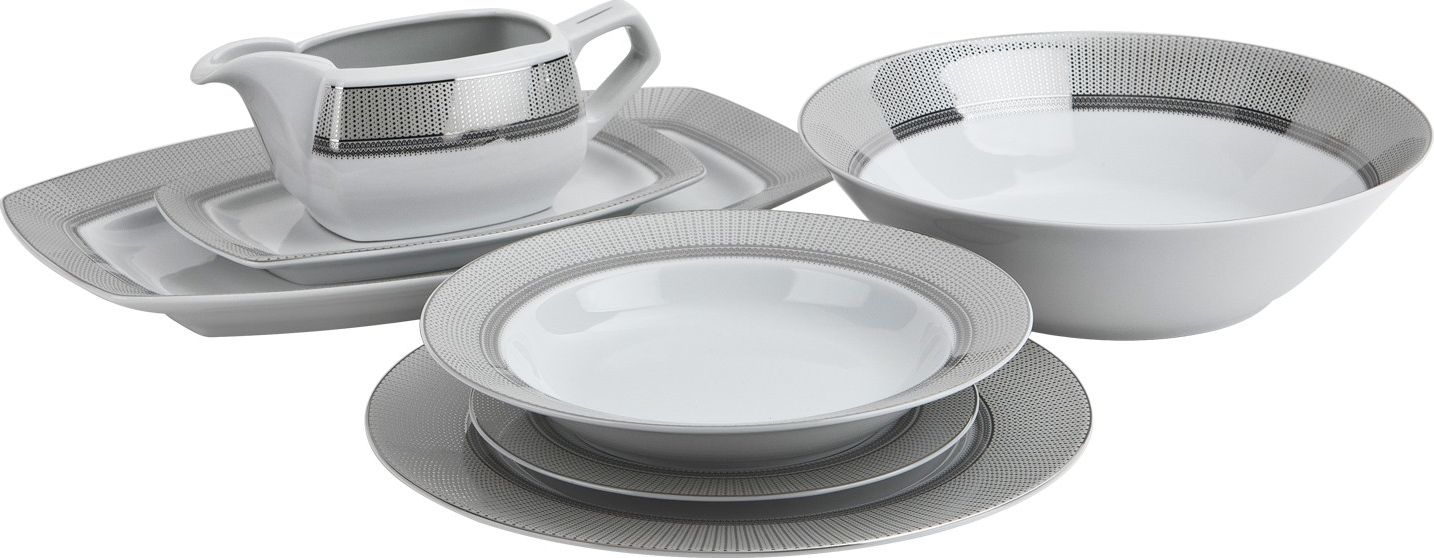 Ćmielów Serwis obiadowy 6/22 Amaro Silver