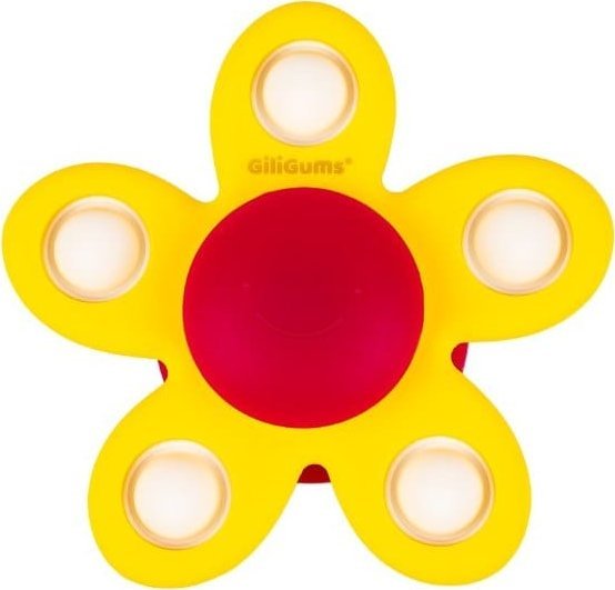Zakręcony kwiatek pop it zółty