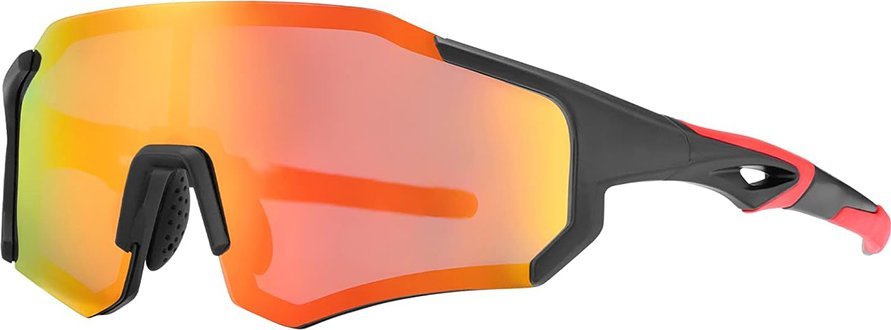 RockBros Okulary rowerowe z polaryzacją i filtrem UV 400 czerwone ROCKBROS