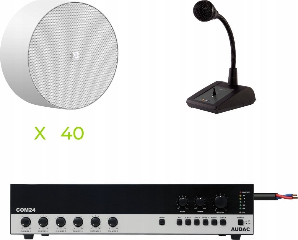 ML Naścienny głośnik AUDAC NELO706VI/W, 6,5" biały