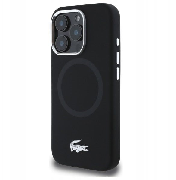 Lacoste LCHMP16LSMAK iPhone 16 Pro 6.3" czarny/black hardcase Silicone Croco Logo MagSafe