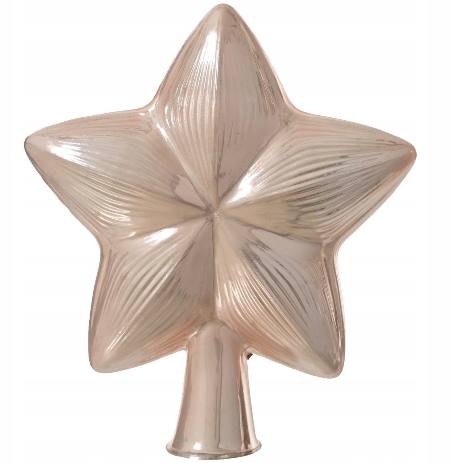 Kaemingk szpic choinkowy szklany czubek błyszczący gwiazda różowy 17cm 1szt