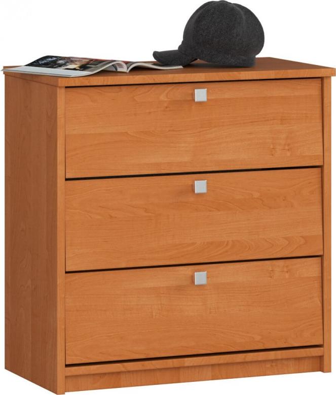 Fabryka Mebli Akord Szafka na buty MINI 3 uchylne drzwiczki 60 cm - olcha