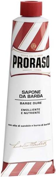 Proraso Proraso Red Mydło do golenia twardego zarostu w wygodnej tubce 150 ml