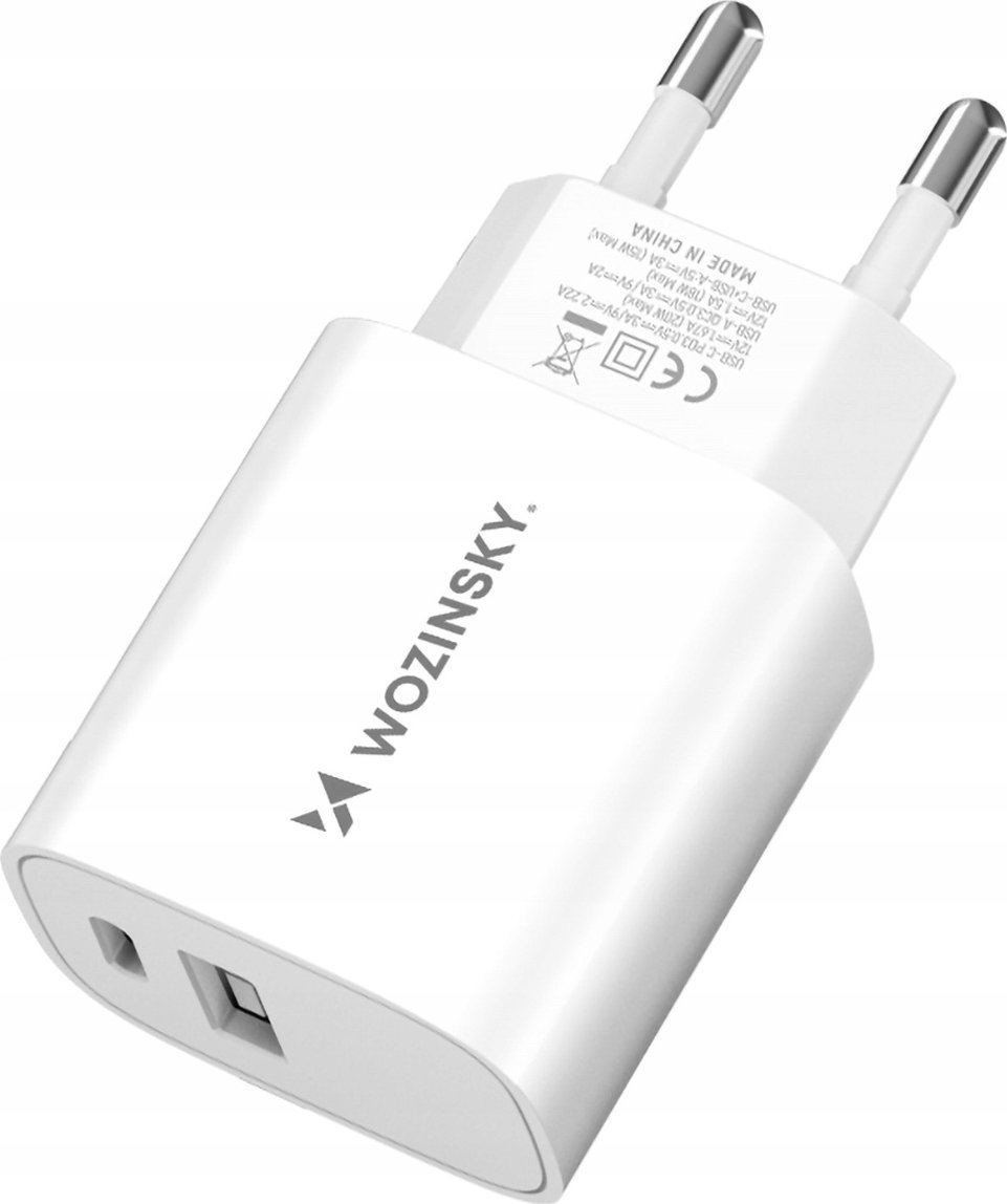 Ładowarka Wozinsky Ładowarka sieciowa Wozinsky WGWCW USB-A USB-C 20W - biała