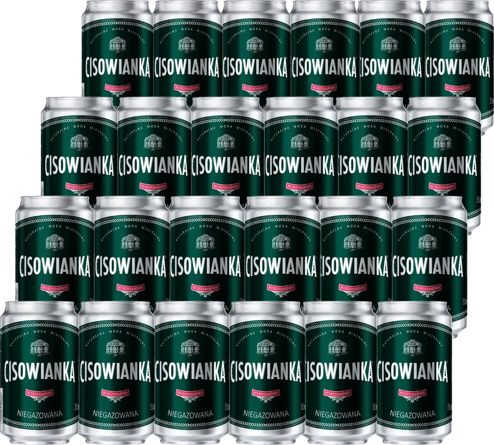 Woda Cisowianka Naturalna woda mineralna niegazowana 330 ml x 24 sztuki
