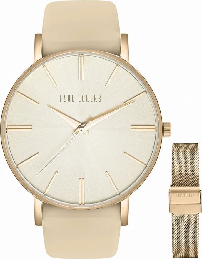 Zegarek Paul Lorens Zegarek damski Paul Lorens JULIE zt beżowy pasek + siatka mesh