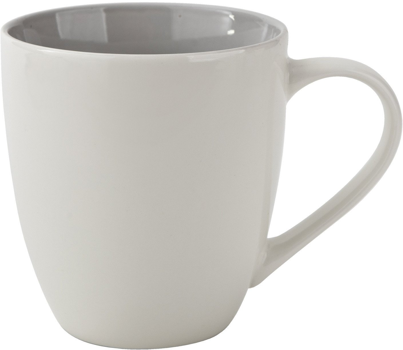 Kubek porcelanowy 470 ml Biały - jasno szary