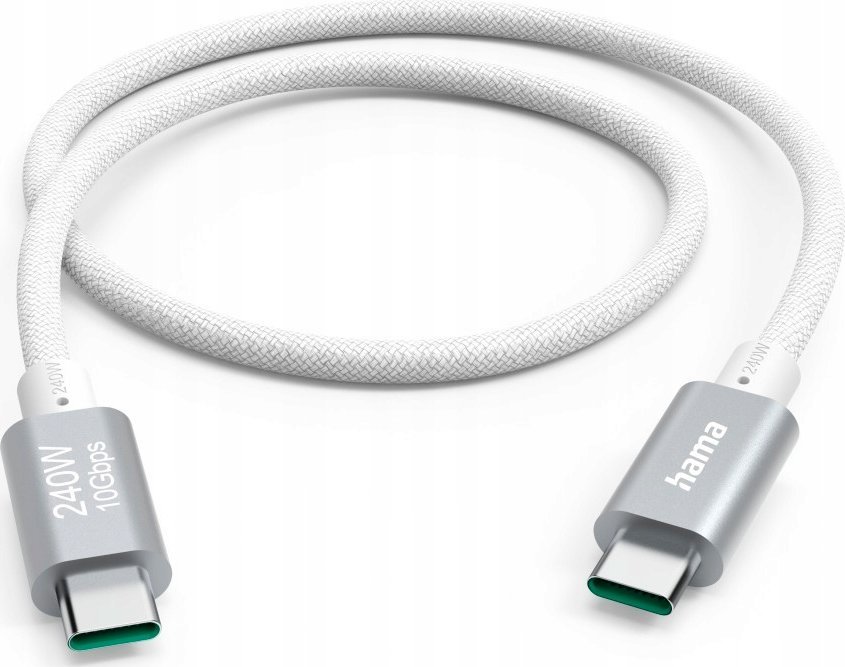 Kabel USB Hama USB-C - USB-C 1.5 m Biały (201724)