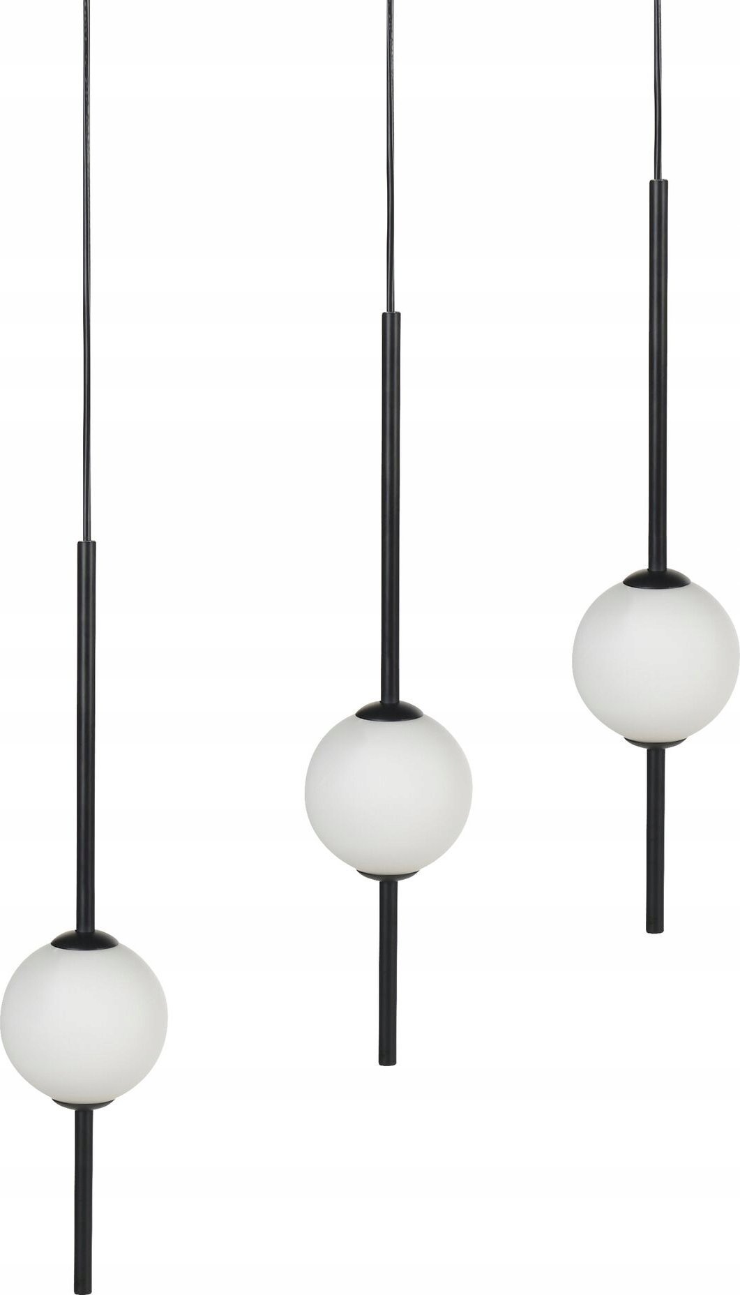 Lampa wisząca Beliani Lampa wisząca LED metalowa 3-punktowa czarna SHANNON