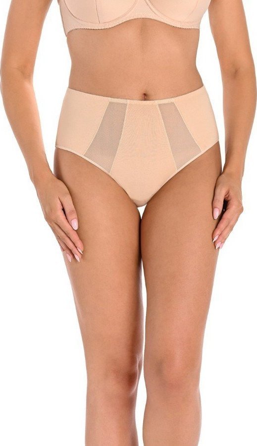 Teyli Majtki damskie z wysokim stanem bawełniane Vicky beżowe Beżowy M