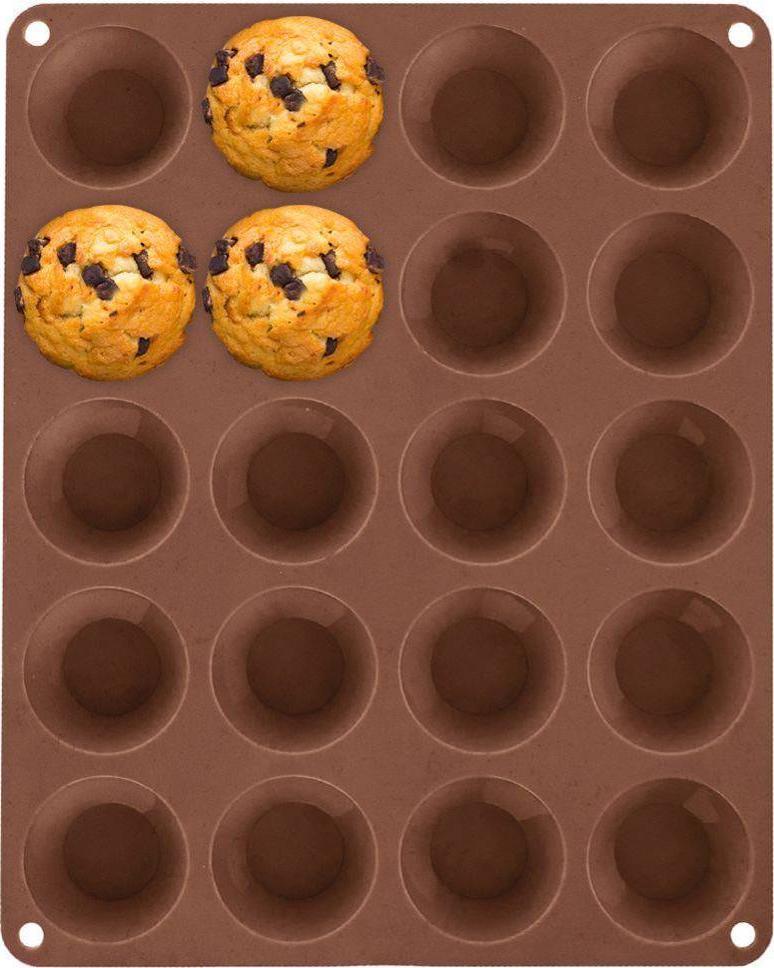 Orion Forma silikonowa foremka do pieczenia mini muffinek na muffinki małe babeczki 20 sztuk