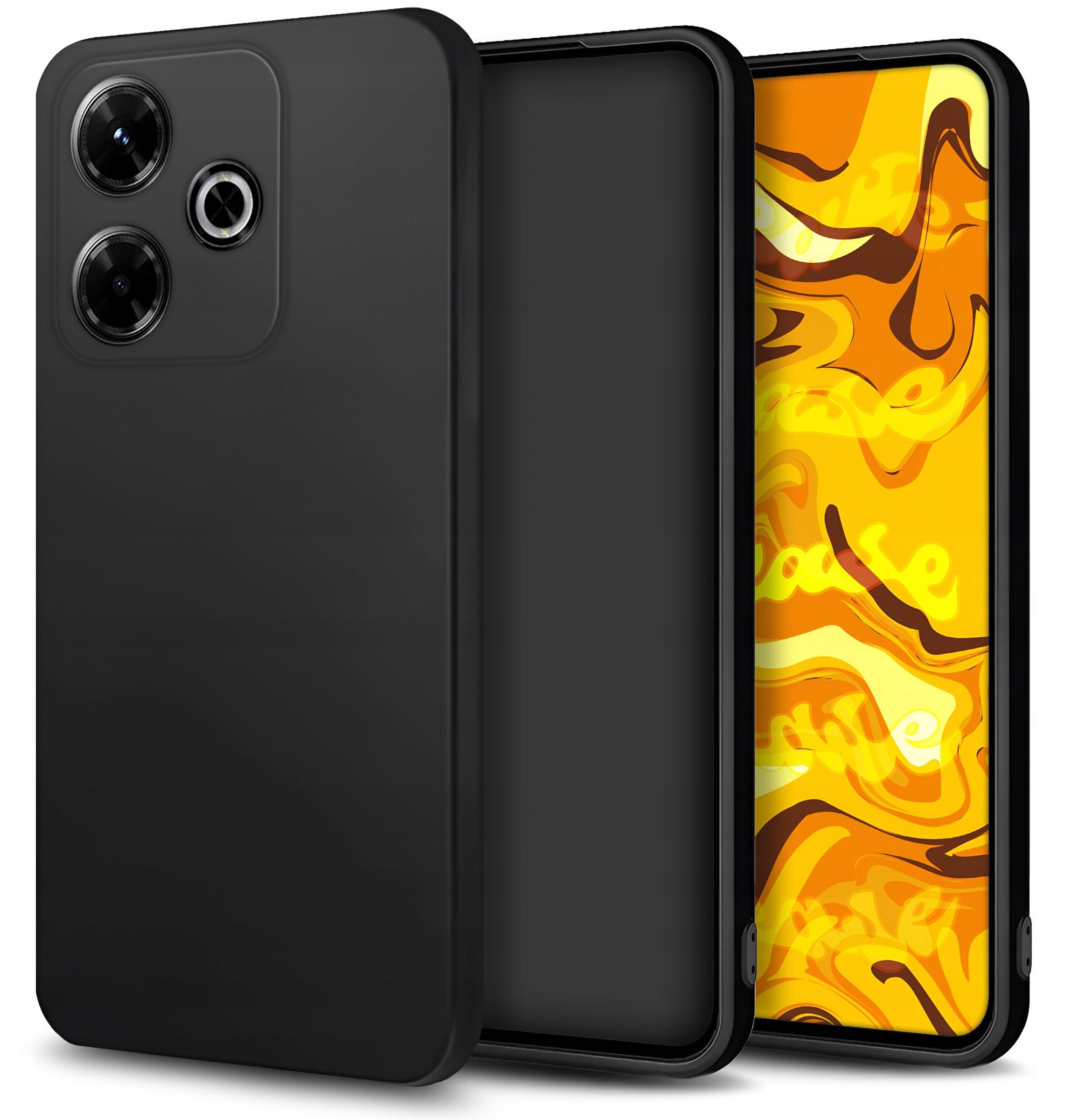 Etui do Xiaomi Redmi 13X (Czarne, Matowe, Obudowa Slim, Silikon, Ochronne)