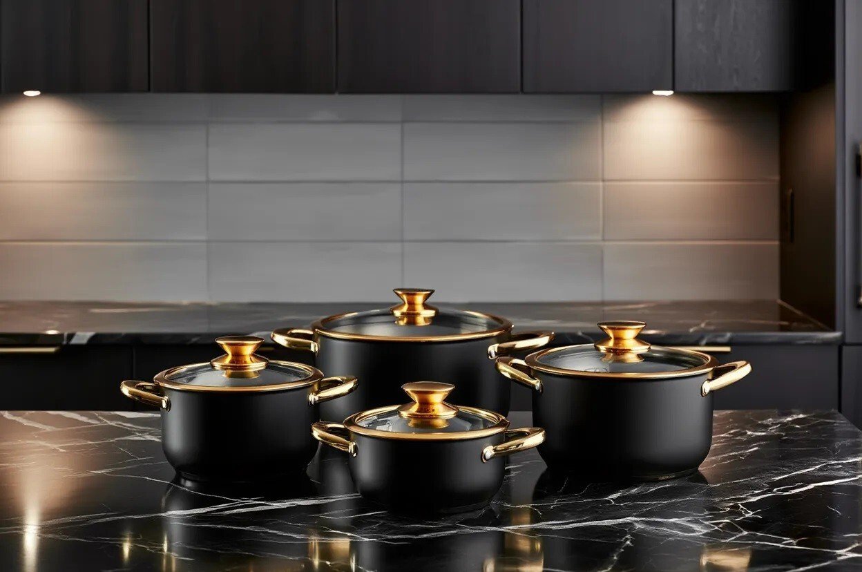 Komplet garnków ze stali nierdzewnej 8-el. Royal Steel AMBITION