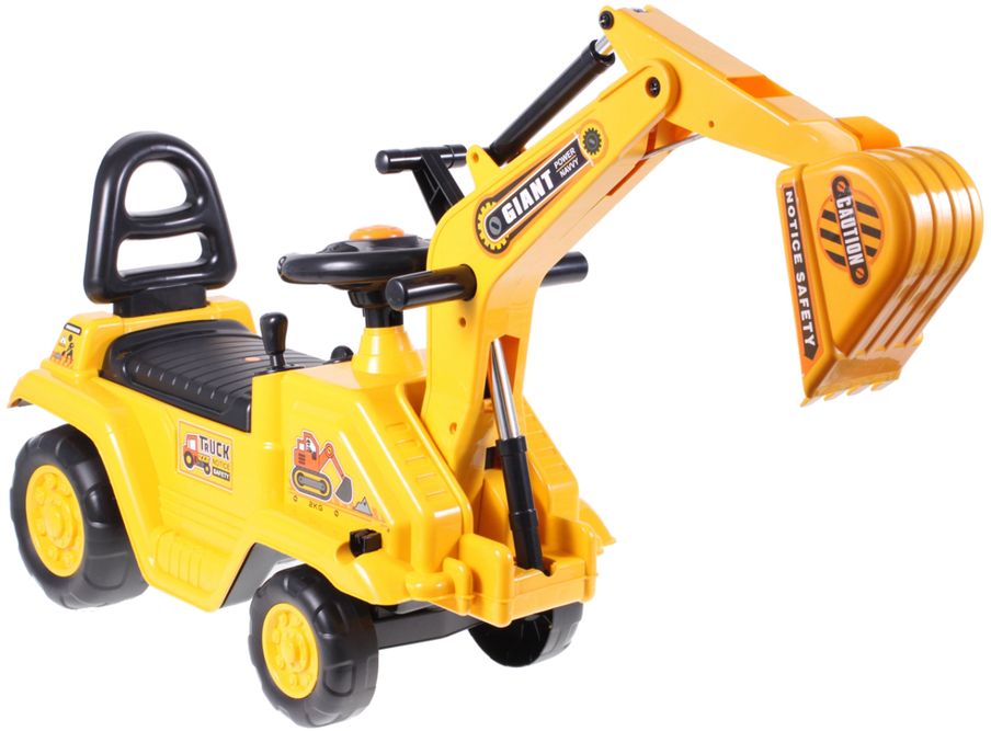 MalPlay Jeździk Koparka Żółty (100935)