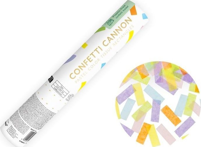 Tuba z konfetti pastel mix 20cm