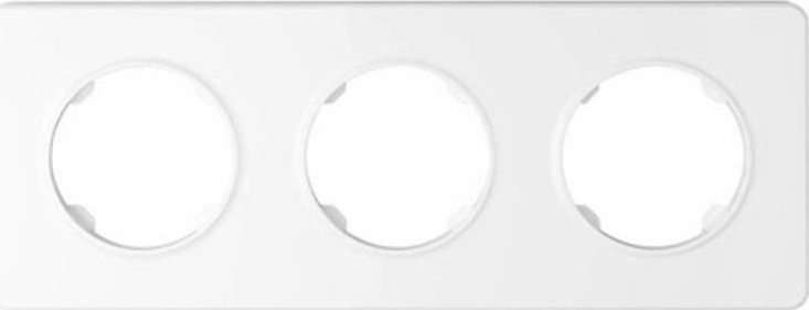 Electromalt ELECTROMALT OVAL RAMKA POTRÓJNA BIAŁA SZKLANA