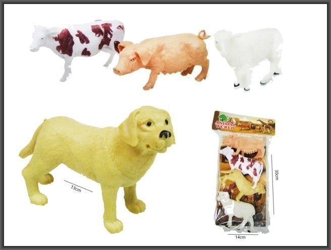 Zwierzęta dom/farma 4szt 12-14cm H13809 49633