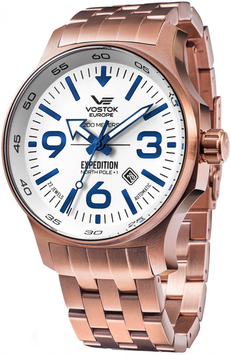 Zegarek męski Vostok Europe YN55-595B641B różowe złoto