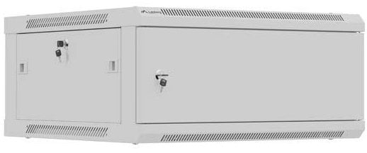 Szafa Lanberg SZAFA INSTALACYJNA RACK WISZĄCA 19" 4U 600X600 SZARA DRZWI METALOWE (FLAT PACK)