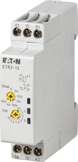 Eaton Przekaźnik czasowy 1P 3A 0,05sek - 100h 24 - 240V AC / DC opóźnione odpadanie ETR2-12 (262686)
