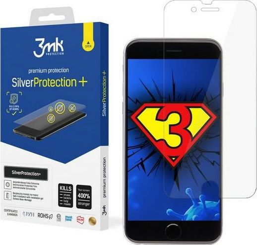 3MK 3MK Silver Protect+ iPhone 6/6S Folia Antymikrobowa montowana na mokro