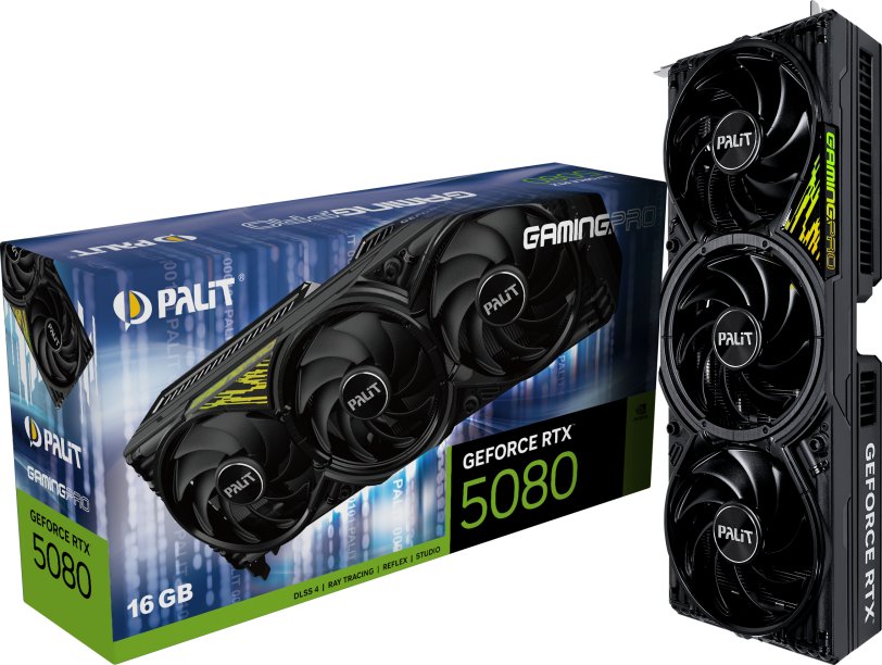 Karta graficzna Palit GeForce RTX 5080 GamingPro V1 16GB GDDR7 DLSS4 (NE75080019T2-GB2031Y)