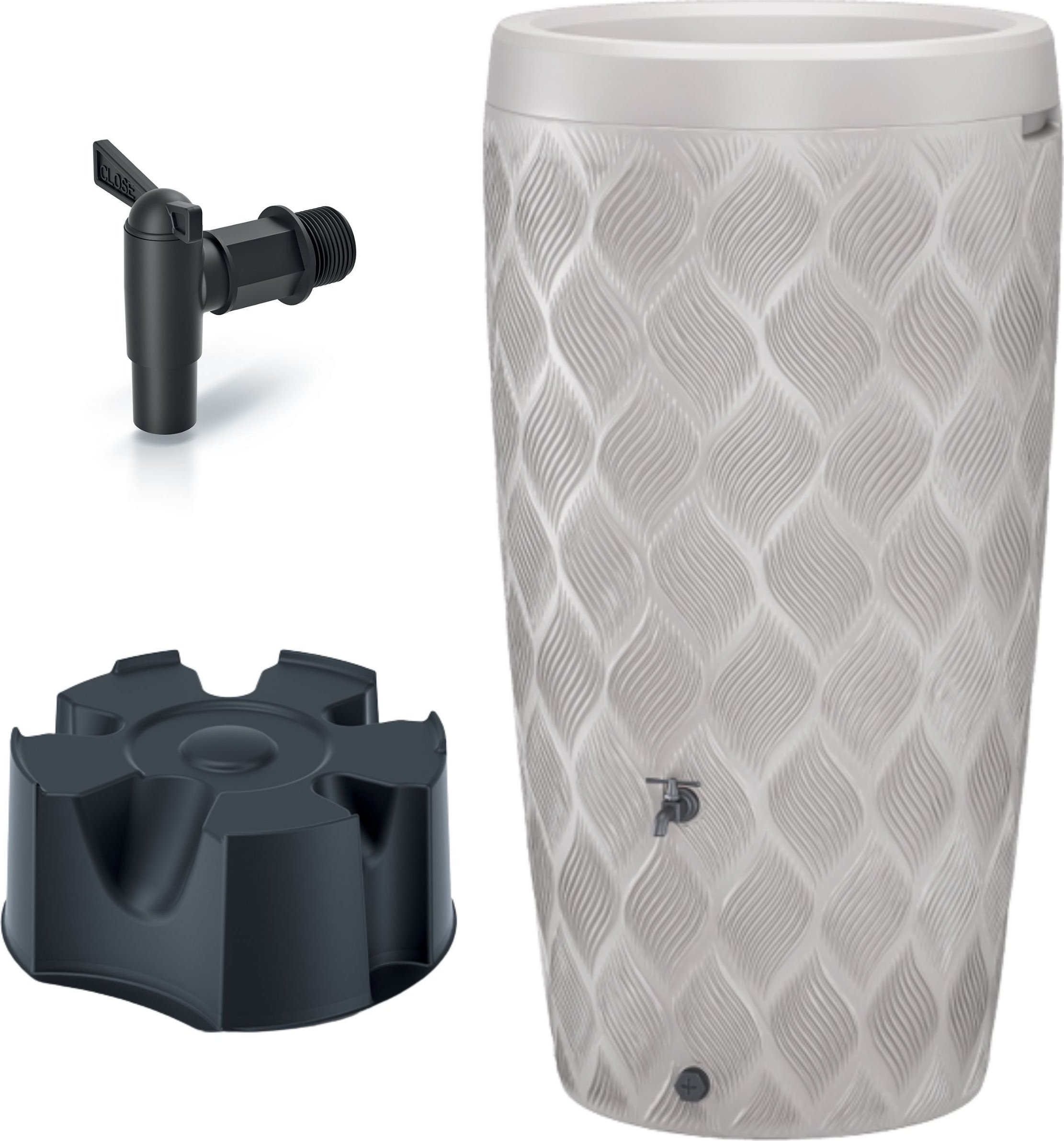 Form-Plastic Zbiornik na deszczówkę Flow 240l + kranik, podstawa